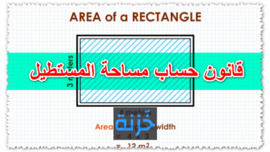 قانون حساب مساحة المستطيل