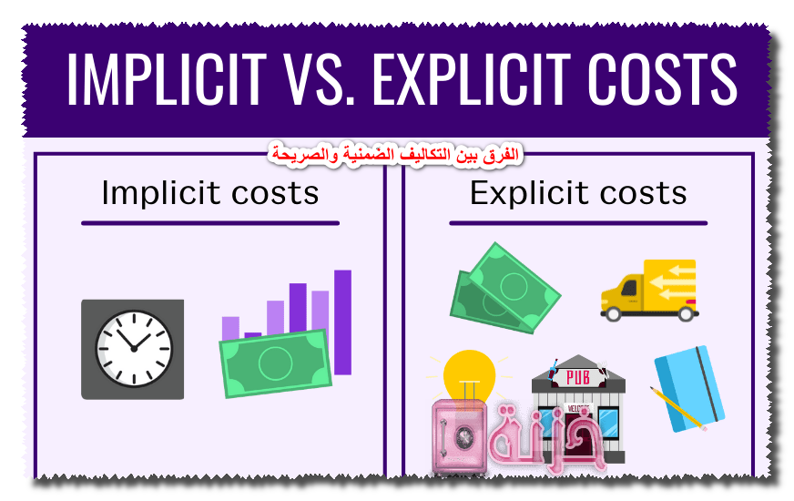 الفرق بين التكاليف الضمنية والصريحة